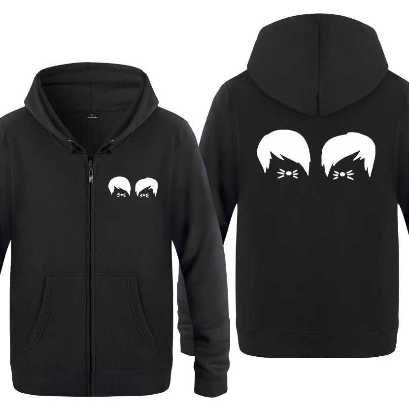 Black hoodie 1 Мужские толстовки с капюшоном на молнии, Дэн и Фил, кот усов, забавная мужская толстовка с капюшоном в стиле хип-хоп, флисовая мужская куртка с длинным рукавом, толстовка, скейт, пальто, Новинка - Цвет: Black hoodie 1