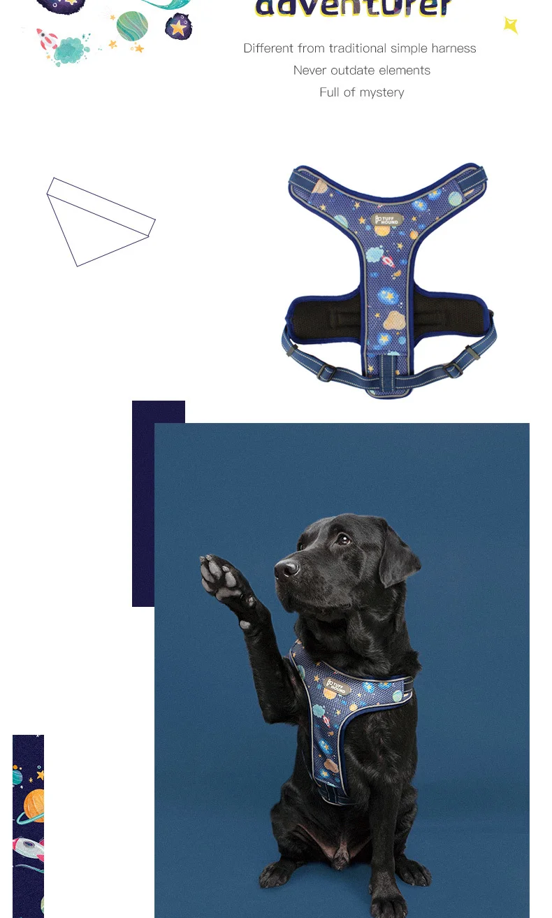 TUFF HOUND New Arrivals Adjustable Dog Vest Harness Breathable Mesh Bright Colors No Pull Service Dog Harness Dropshopping