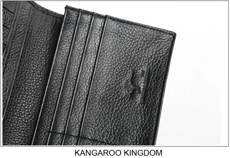 Бренд Kangaroo Kingdom, мужские кошельки, длинный кошелек из натуральной кожи, кошелек