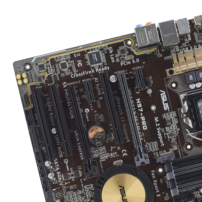 1150 Motherboard ASUS H97-PRO Motherboard Intel H97 4×DDR3 32GB USB3.0 DVI  M PCI-E 3.0 SATA 3 ATX For Core i7/i5/i3 cpu