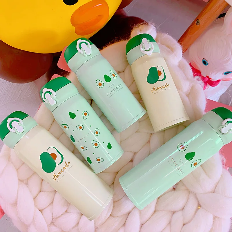 Милая Термокружка с авокадо термос из нержавеющей стали изоляцией портативная