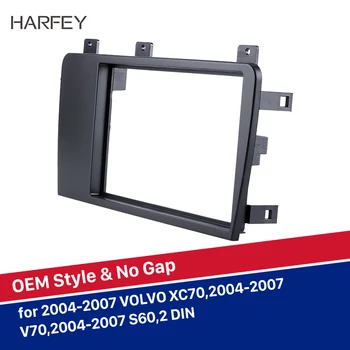 

Harfey Car 2Din GPS Stereo Dash Cover Autoradio Fascia for Volvo XC70 V70 S60 2004-2007 Frame Trim Surround CD Dashboard Panel