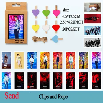 

20Pcs/Set Got7 New Album Keep Spinning Top With Clips LOMO Card JB JinYoung Mark Jackson Young Jae BamBam