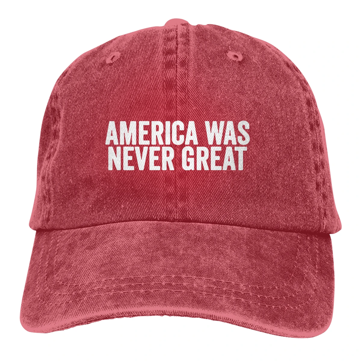 Анти-Трамп Америка никогда не был большой Casquette черный унисекс Мужские Женские джинсовые бейсболка с ремешком кепки Регулируемый Гольф папа шляпа