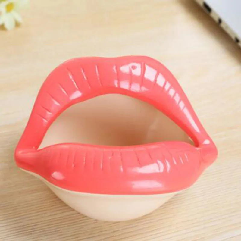 light pink Керамические изделия пепельница сексуальный рот пепельница поднос сигарета курительная подставка для гостиной товары для дома - Цвет: light pink