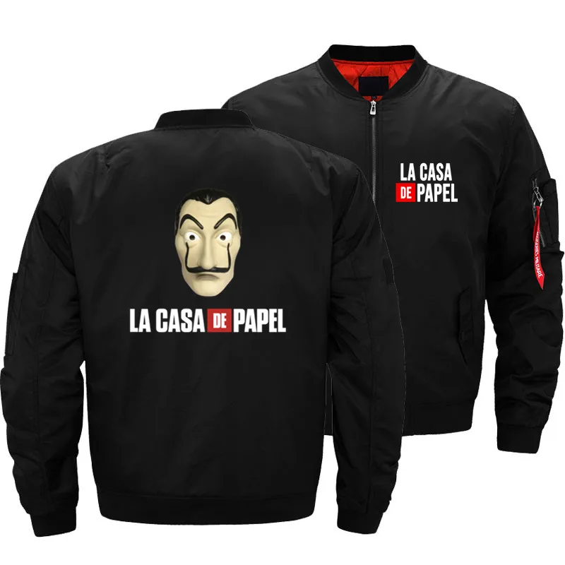 House Of paper Money Heist La Casa De Papel куртка-бомбер мужская куртка ветровка воздушный Пилот