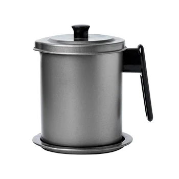 

Container Pot With Filter Grease Oil Strainer Non Slip Stainless Steel Cooking Leakproof Detachable Storage For Deep Fryer