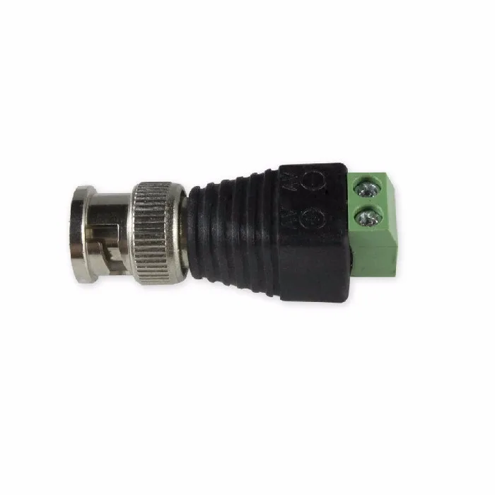 100 шт./лот Коаксиальный CAT5 Разъем-переходник для камеры cctv мужской разъем(используется для CCTV камера AHD камера IP камера и DVR/NVR