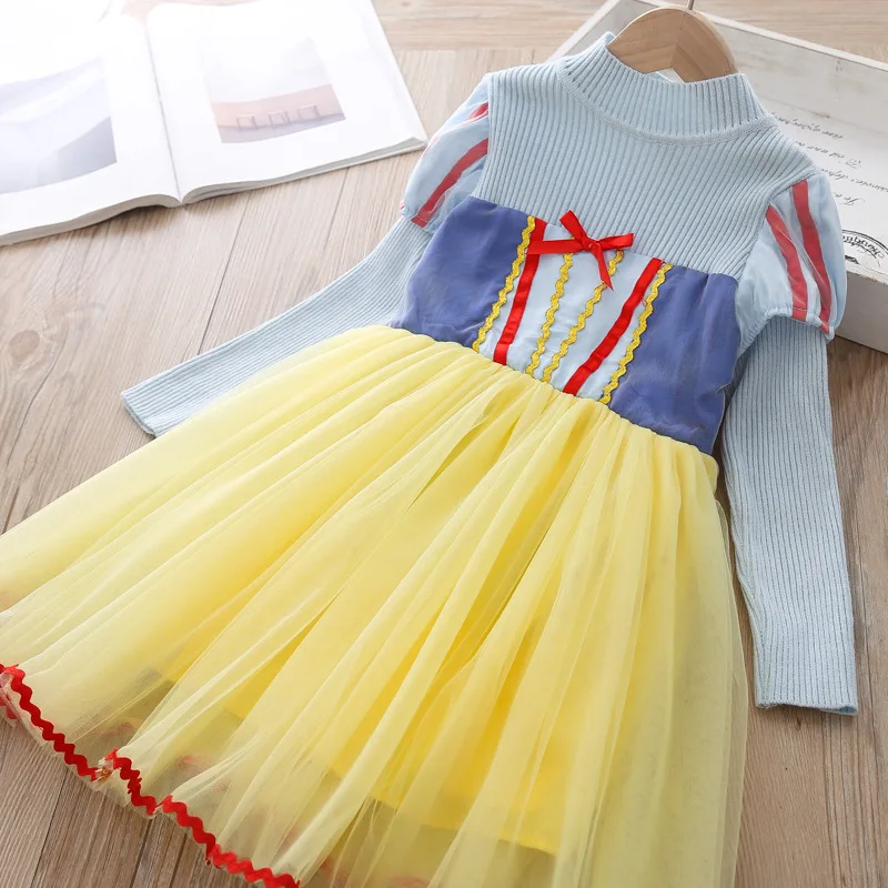 Платье для девочек платье с пачкой из сетки Осень Зима Весна Рождество Косплей Платья принцессы детская плотная одежда для девочек 5 лет - Цвет: picture color