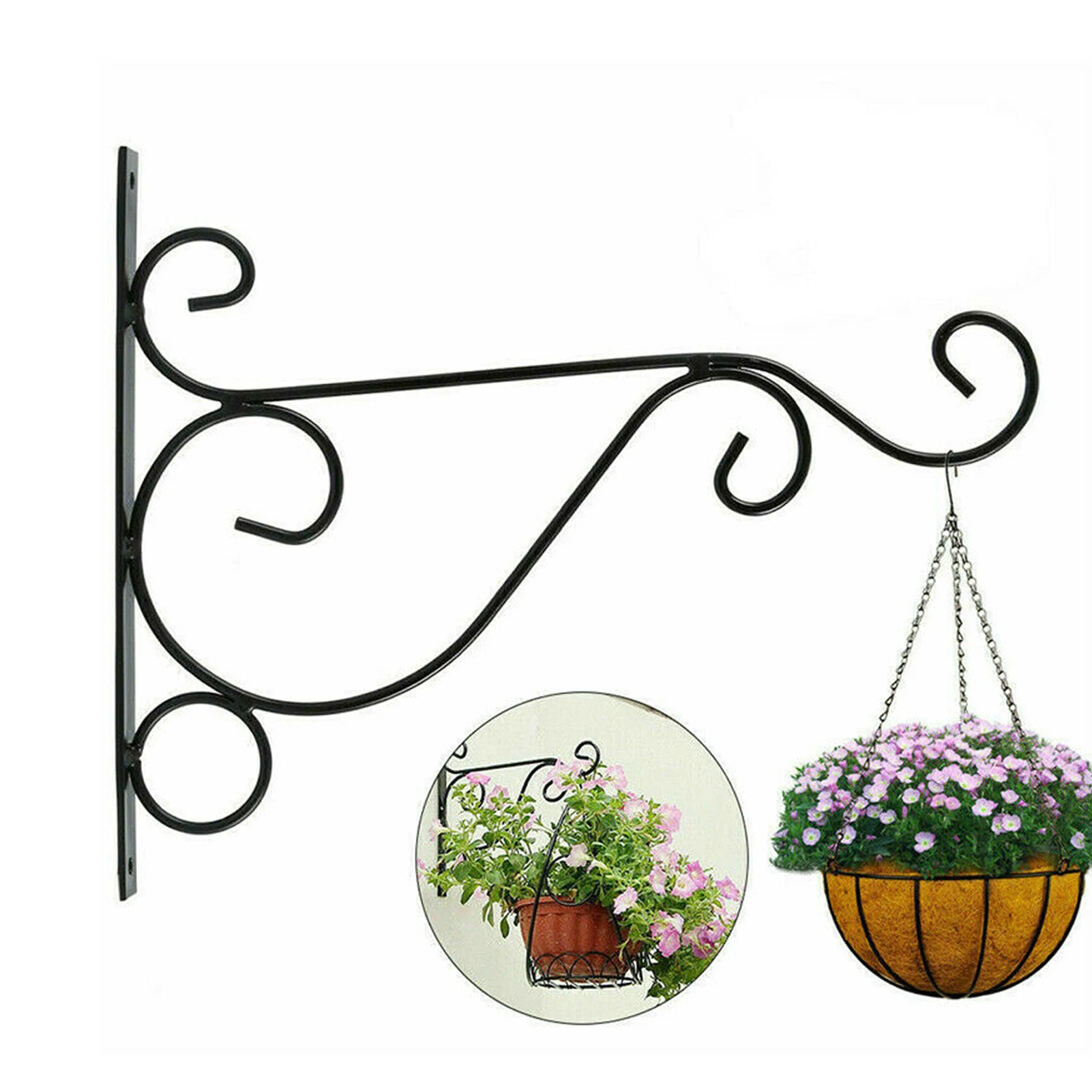 New Creative Wrought Iron Pendant Plant Stand Flower Pot Hook Frame Garden Decoration Plant Stand Flower Pot Hooks Holder