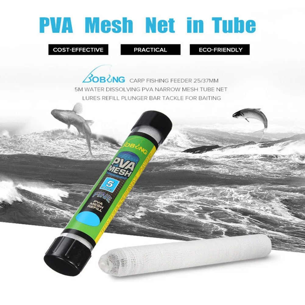

Funnel Carp Fishing Tube Water Soluble Net PVA Mesh Feeding Refill Sports Outdoor Bait Bag Stocking Tools Accessories