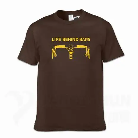 Забавная футболка с надписью «Life Behind Bars» для велосипеда, триатлона, велоспорта, горного велосипеда, 16 цветов, хлопковые модные дизайнерские мужские футболки