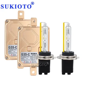 

SUKIOTO AC 35W Fast Bright Canbus Xenon Ballast HID Kit 5500K White H1 H3 H7 H11 9005 HB3 HB4 9012 D2H Xenon HID Headlamp Bulbs