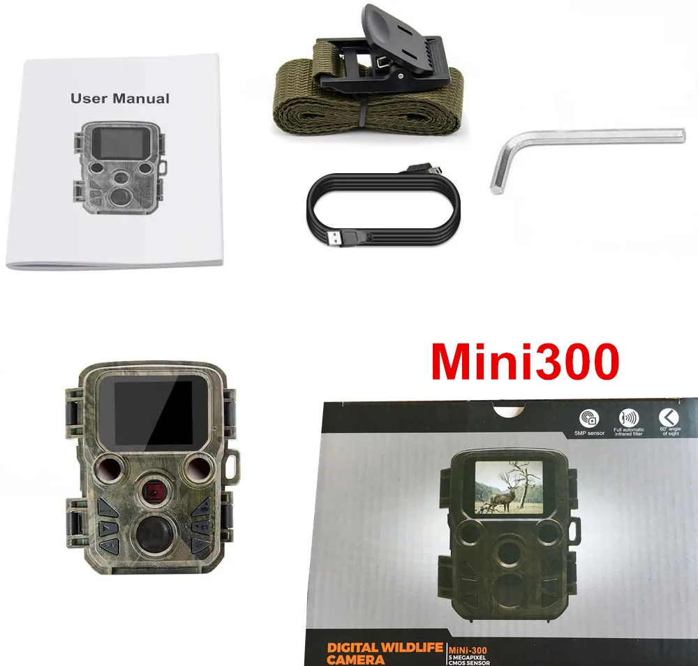 Mini Trail Camera Hunting Game 12MP 1080P Outdoor Wildlife Scouting Camera with PIR Sensor 0.45s Fast Trigger (4)_副本