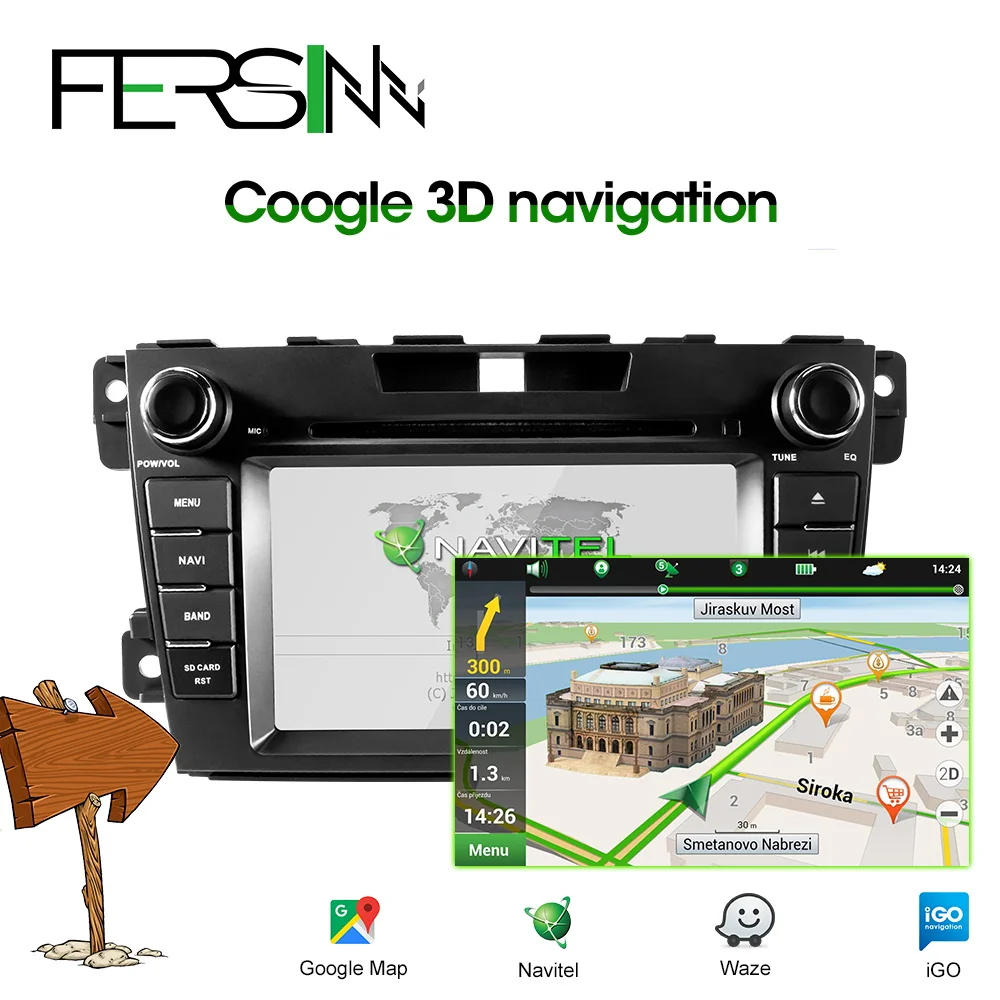 Excellent Fersinny android 9.0 car dvd  for Mazda CX-7 2008 2009 2010 2011 2013 2013 2014 2015  gps navigation radio video player 4