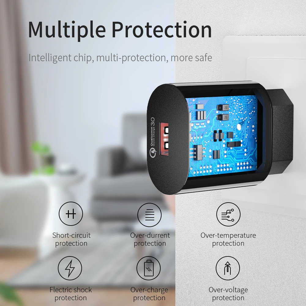 Быстрая зарядка 3,0 USB зарядное устройство QC3.0 QC Быстрая Зарядка адаптер с европейской вилкой настенное зарядное устройство для мобильного телефона для iPhone samsung Xiaomi huawei