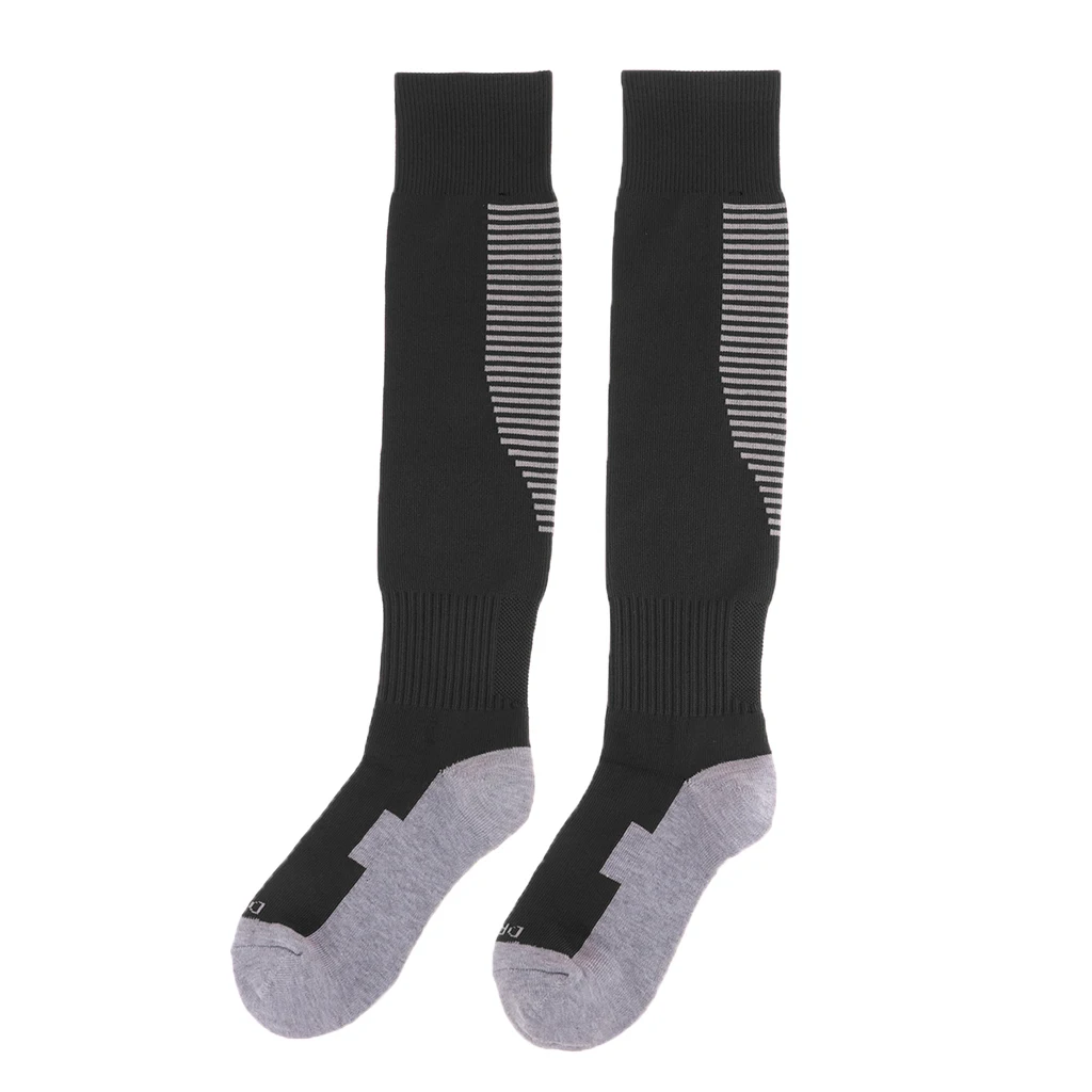 Football Socks Knee High Stripe Athletic Socks Sport Game Compression Stockings Breathable for Men Adults 