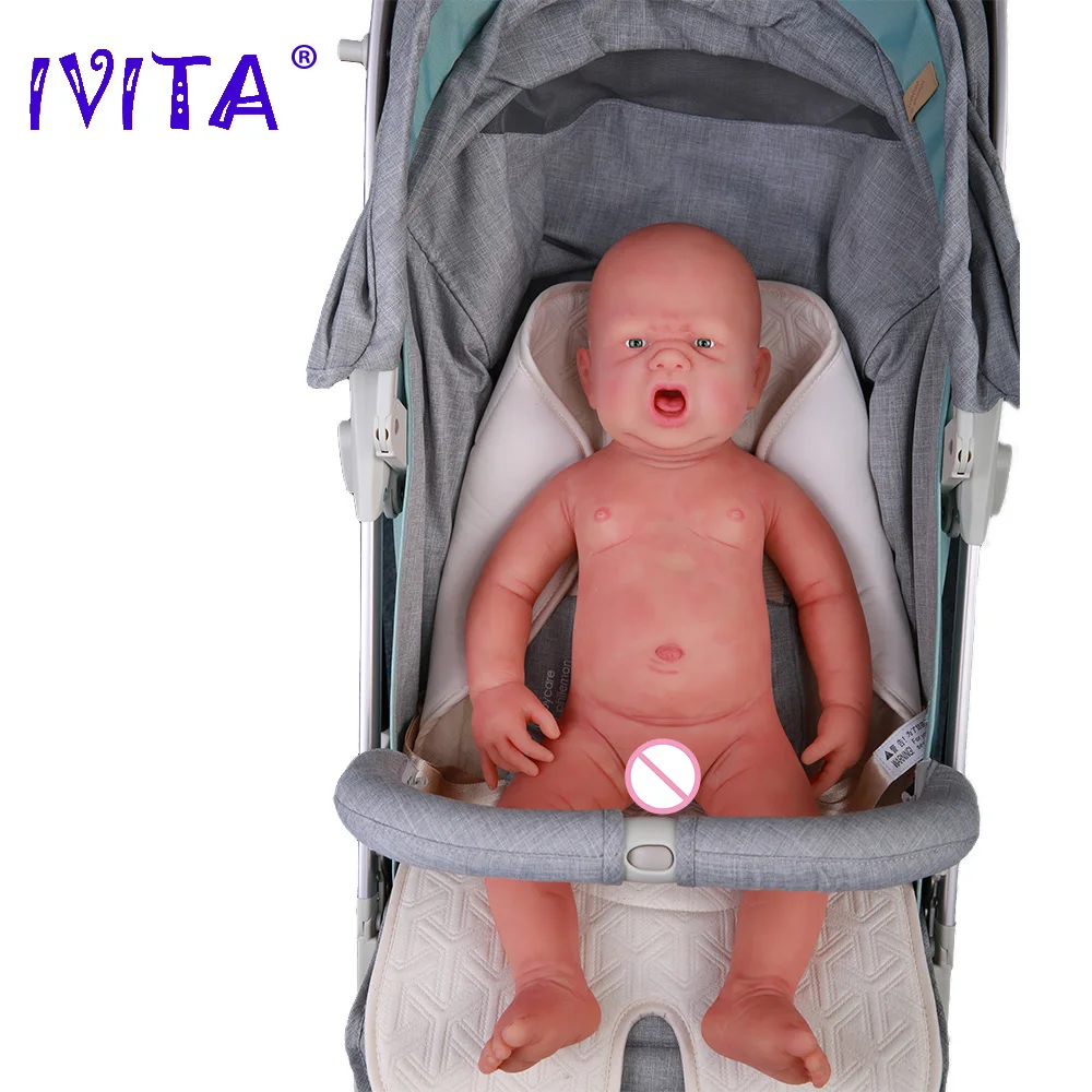 IVITA WG1807, 57 см, 5900 г, полностью силиконовые детские куклы, Плачущие девушки, Глаза открываются, реалистичные, Boneca, живые детские игрушки, могут принимать соски