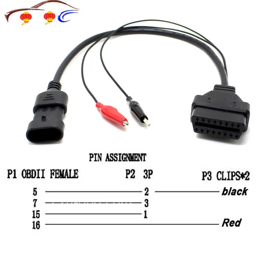 Outil de Diagnostic OBD 3 Broches à 16 Broches, Adaptateur