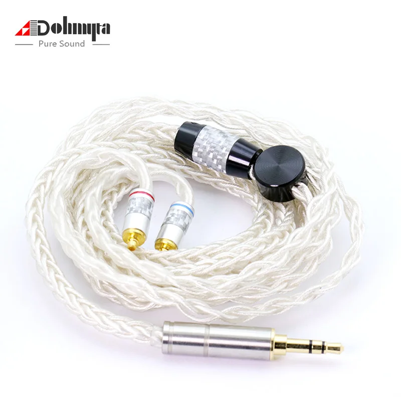 

Big 8 Core Upgraded MMCX 2PIN Cable Audio Jack 3.5mm 3Pole HIFI Earphone Cable DIY with 2xMMCX 2pin Connector