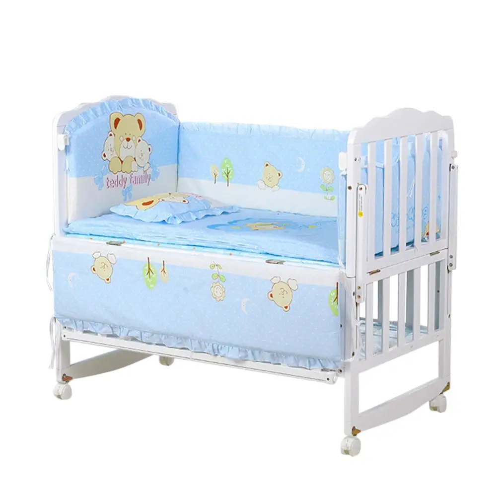 Kidlove 5 шт. мультфильм анимированные кроватки кровать бампер хлопок Удобная детская кровать протектор детский моющийся набор