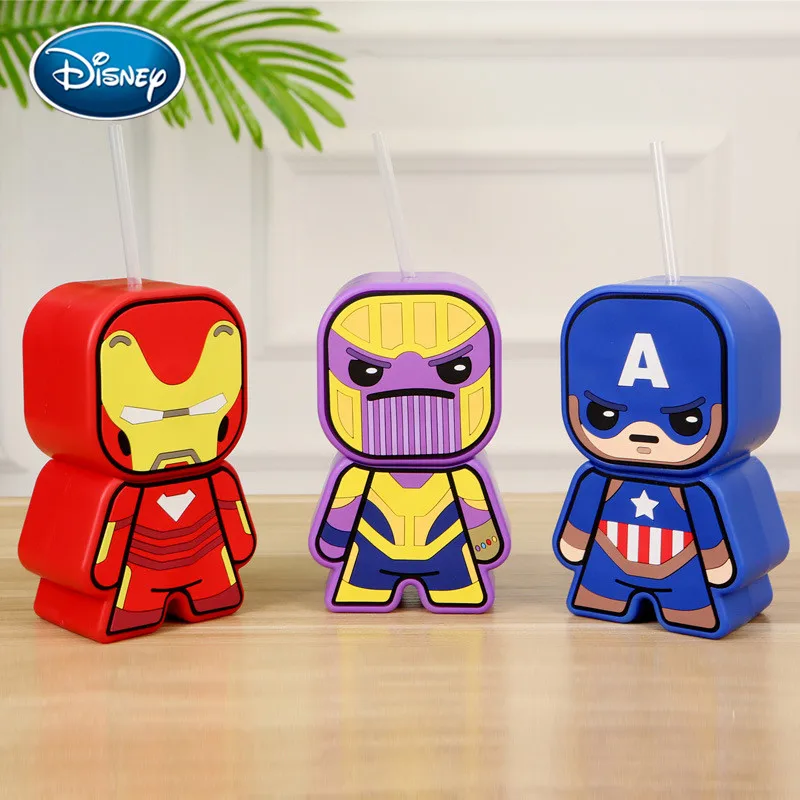 Disney Marvel Aavengers Человек-паук 2 фигурки чашки с картинками из мультфильмов игрушки Marvel Человек-паук чашка для воды попкорн игрушка с бочкой для детей Funs