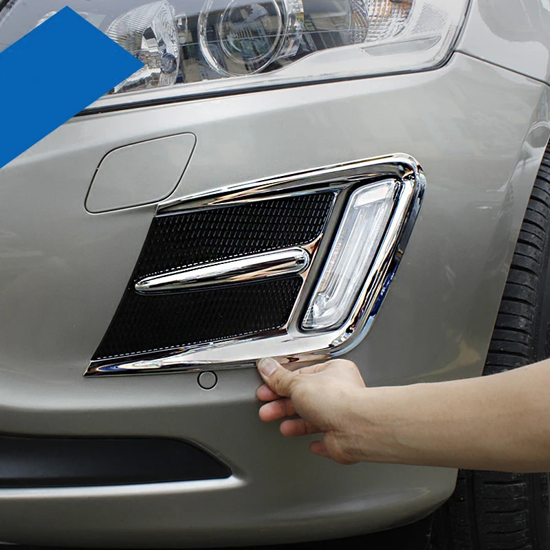 Хромированная декоративная рамка передней противотуманной фары для Volvo XC60 XC 60- экстерьер автомобиля ABS хромированные аксессуары Модифицированная полоса