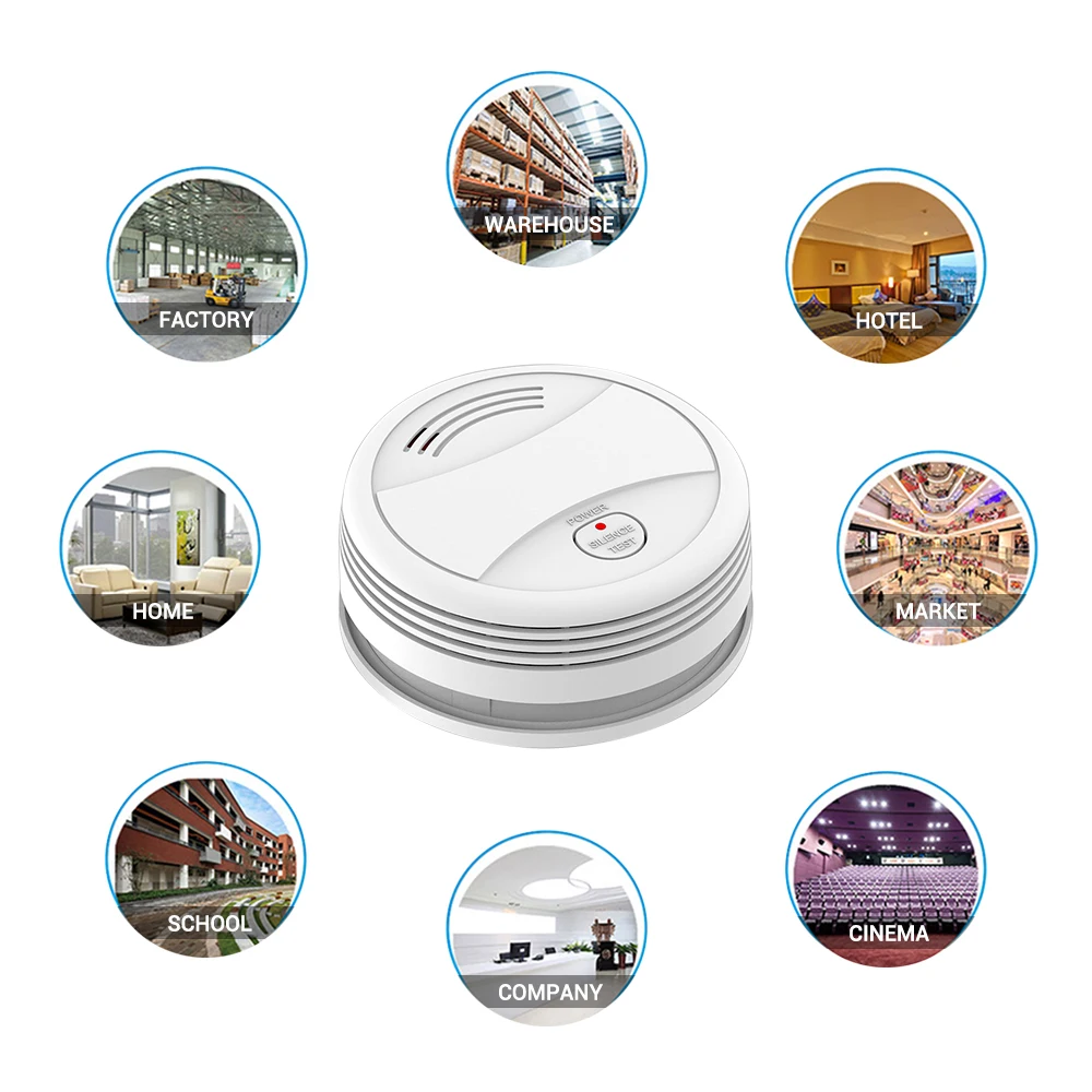 CPVan огонь wifi огонь дымовые датчики wifi противопожарный датчик 3 шт./лот Wi-Fi дымовая сигнализация Tuya приложение телефон push противопожарная защита портативный детектор дыма пожарная сигнализация детектор
