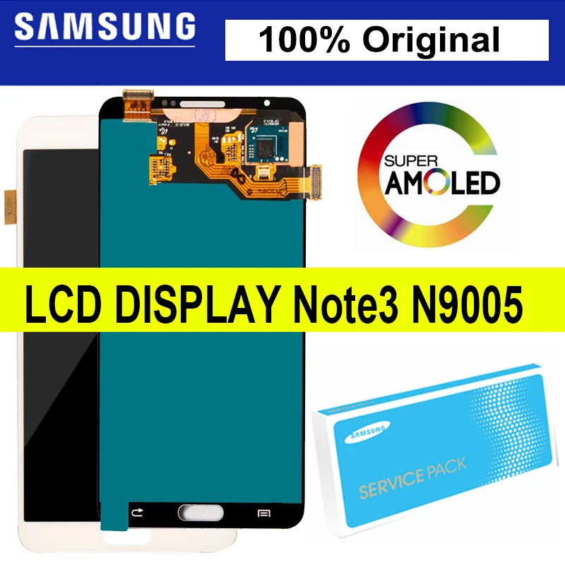 100% супер AMOLED ЖК-дисплей для Samsung Galaxy Note 3 с сенсорным экраном дигитайзер N9005 N900A