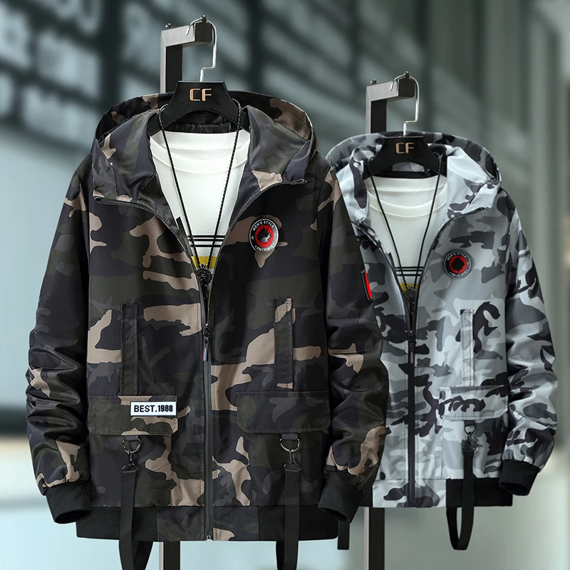 

Spring Autumn Plus size 10xl 9xl 8xl Mens Camouflage Jacket Coat Male Hoodies Bomber coats Overcoat Baseball Mens Pilot Jacket