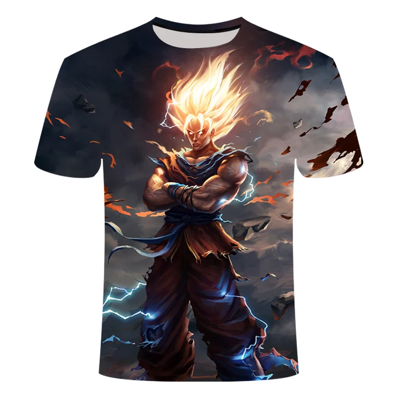 Футболка с Dragon Ball Супер сайян Dragon Ball Z Dbz Son футболка «Goku» Япония Vegeta Harajuku мультфильм 3D 2019 Новинка комфорт