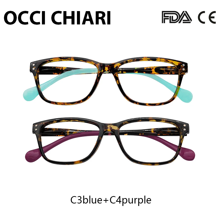 C3blue C4purple OCCI CHIARI, 2 упаковки, анти-синие блокирующие очки для чтения, женские многофокальные прогрессивные очки+ 1,0+ 1,5+ 2,0+ 2,5+ 3,0+ 3,5 подарок для мамы - Цвет оправы: C3blue C4purple