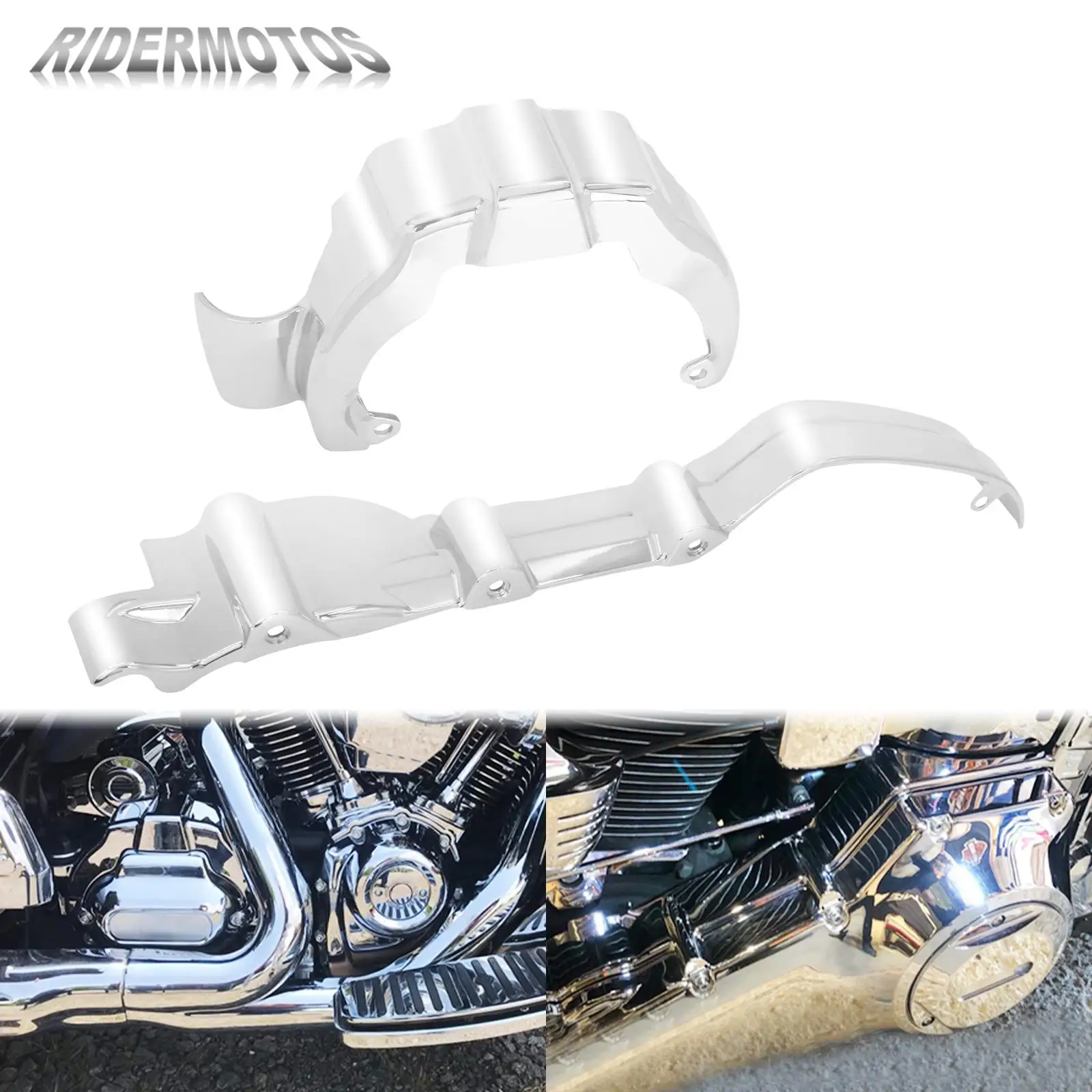 

Motorcycle Chrome Inner Primary Covers &Transmission Shroud Cover For Harley Touring Road Glide Road King Trikes 2017-2020 2021
