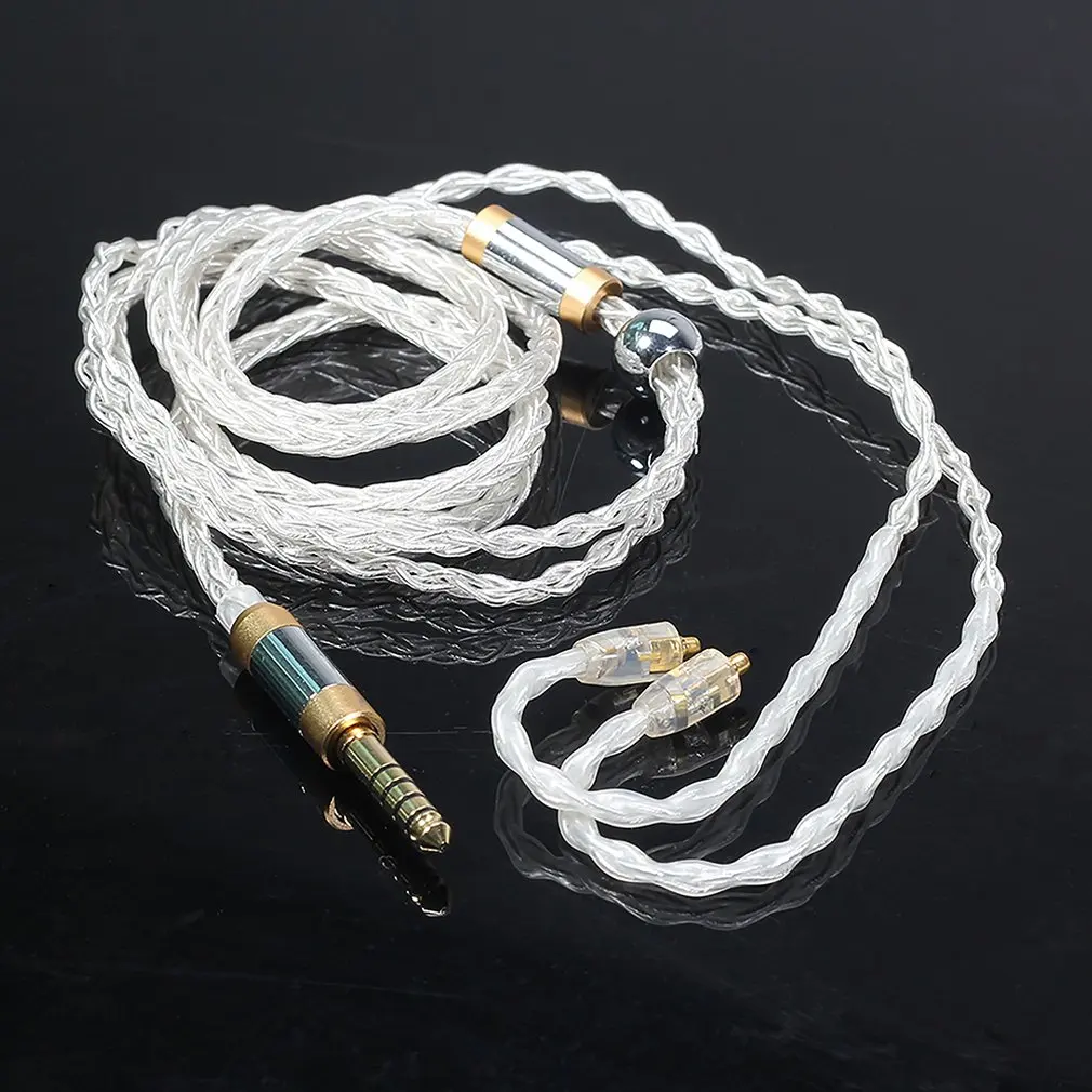Silver KZ AS10 ZS10 ZST ES3 ED12 ZS5 ZS6 MMCX посеребренный выделенный кабель 2pin 0,75/MMCX разъем обновленный посеребренный кабель BA10 - Цвет: Silver
