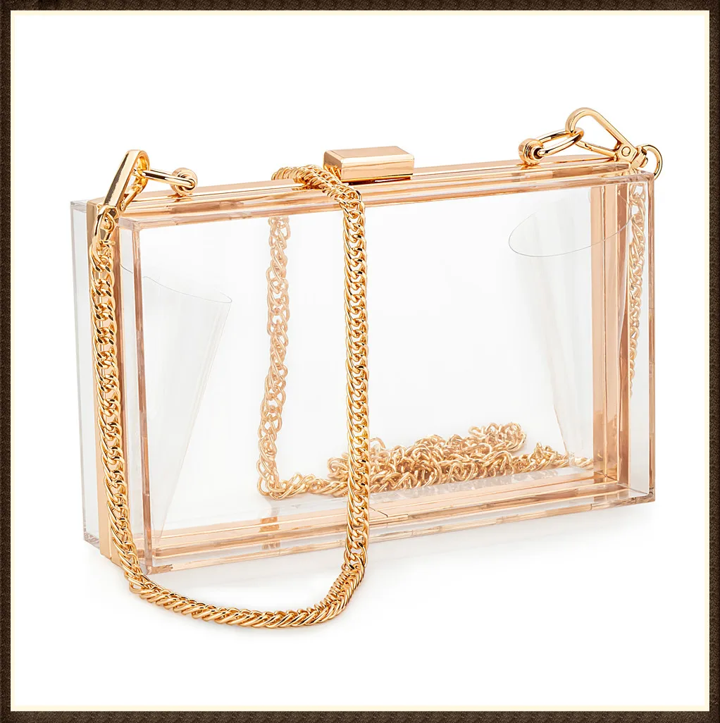 The Transparent Clutch Purse, Acrylic Bag See Through