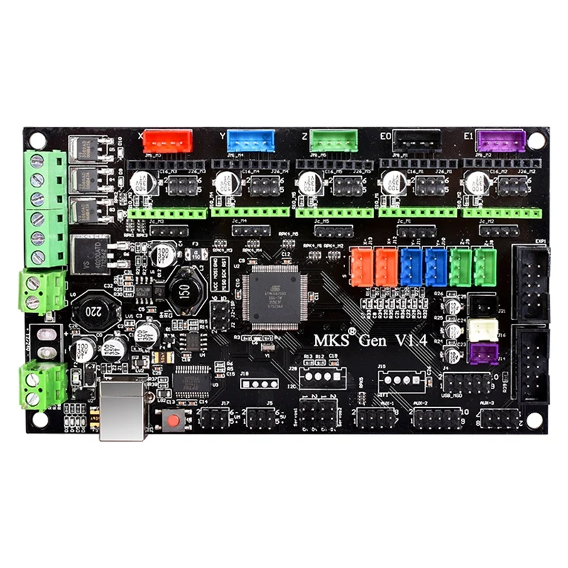 Makerbase 3d принтер MKS Gen V1.4 плата управления Поддержка TMC2130 V1.1 SPI TMC2208 A4988 DRV8825 драйвер для RepRap RAMPS 1,4 Mega