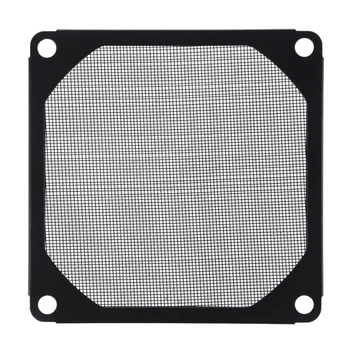 

8cm x 8cm PC Cooler Fan Aluminum Dustproof Meshy Filtere Black