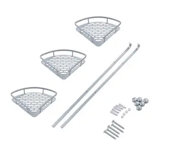 

Space-Saving 3 Layer Shower Rack Metal Bathroom Shelf Corner Storage Shampoo Holder Organizer Tidy Bathroom Cup Storage Basket