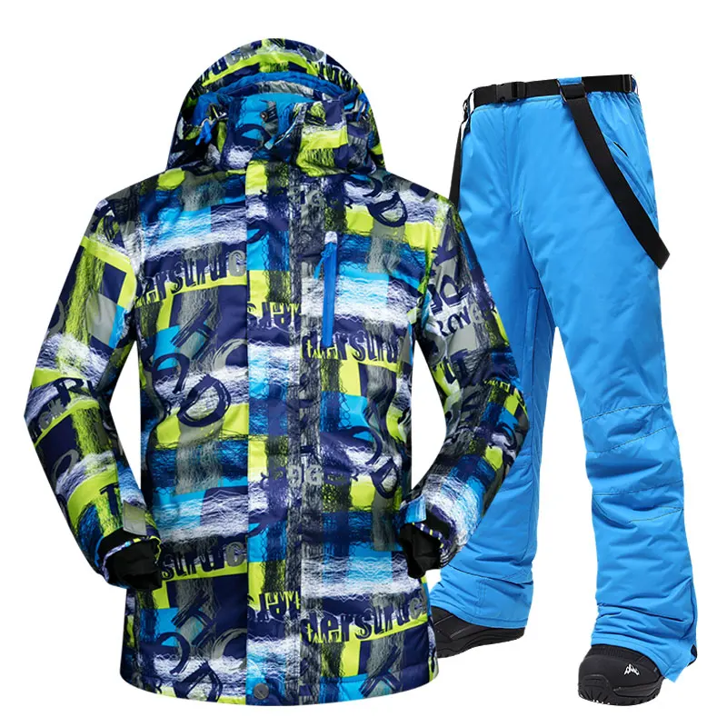 Ski Suit Men Brands Winter Waterproof Thicken Outdoor Snow Sets