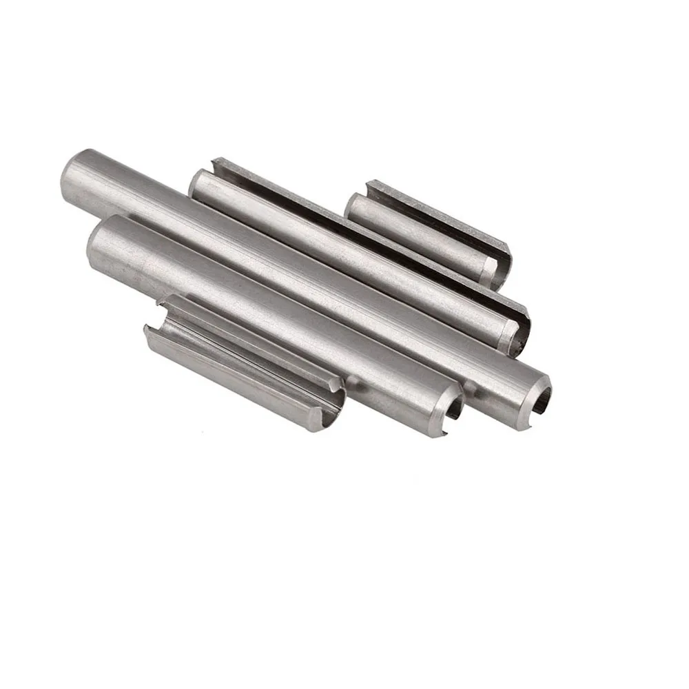 분할 스프링 다웰 장력 롤 핀 탄성 원통형 코터 핀 다웰 탄성 원통형 슬롯 핀 304 스테인레스 스틸