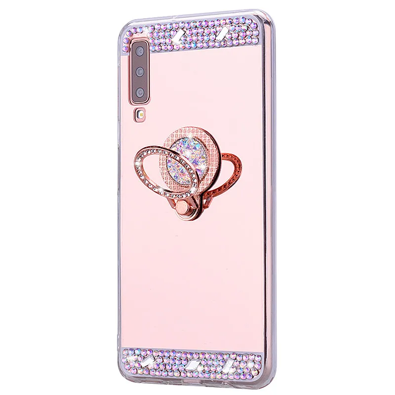 3D зеркальный чехол бампер для Samsung Galaxy S9 S8 A50 A70 J7 Neo J5 j3 Note 8 A3 A5 2017 J4 J6 Plus A6 A7 2018