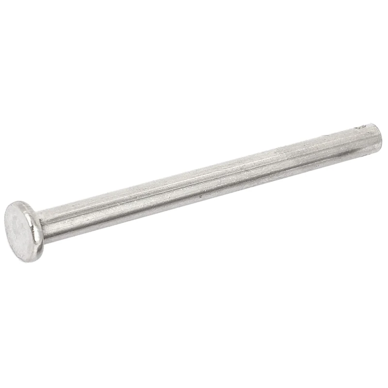 304 Stainless Steel Flat Head Round Clevis Pins Fastener M5x60mm 5pcs