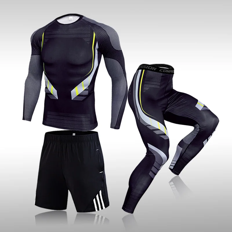 

Gym Men's Running Fitness Sportswear Athletic Physical Training Clothes Sports Suits Workout Jogging Rashguard Husband