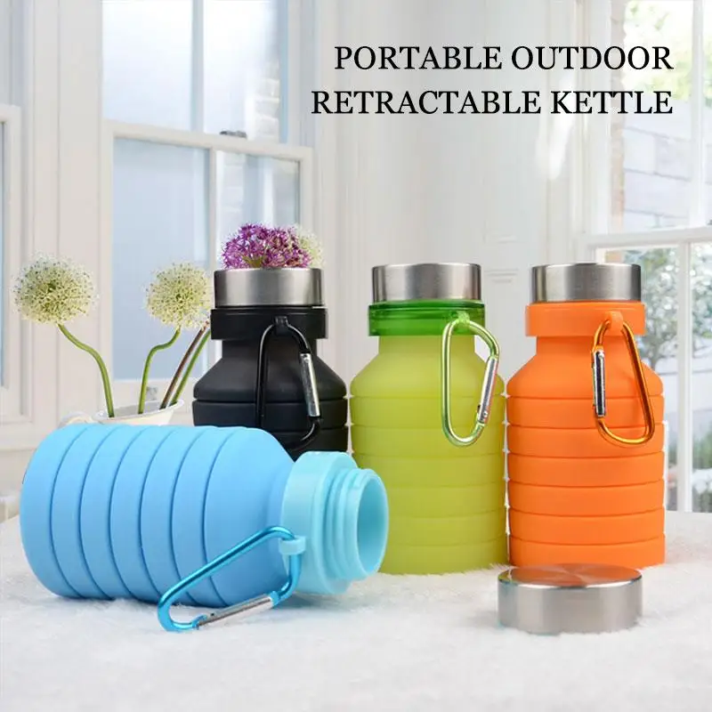 

Silicone Cup Foldable Creative Telescopic 550ML 4 Color Business Trip Camping Travel Kitchen Tool Hiking Folding Cup