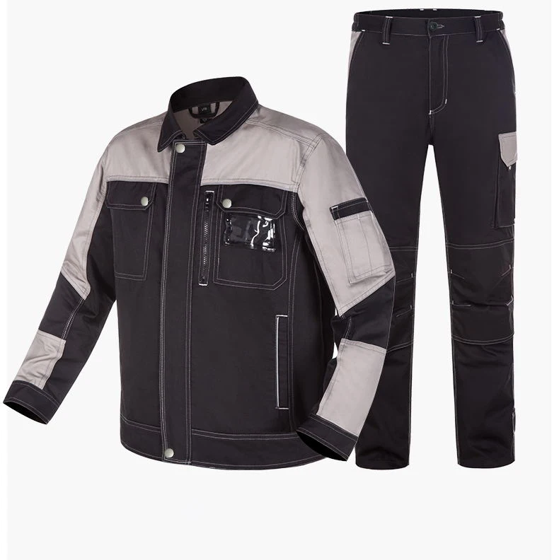 100%cotton Work Clothing Anti Sparking Durable Uniform Contrast Color Anti-static Welding Suit Electric Repairmen Coveralls 5xl