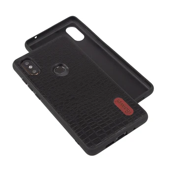

Leather case for Xiaomi Mix 2S casePrinted pattern Deer Denim Xiaomi Mix 2S Back Cover Silicone edge Shockproof Protective Coque