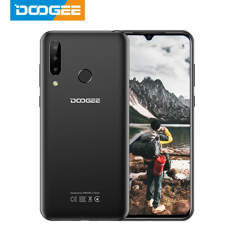 DOOGEE N20 смартфон с 5 дюймовым дисплеем восьмиядерным процессором MT6763 ОЗУ 64 ГБ ПЗУ 4