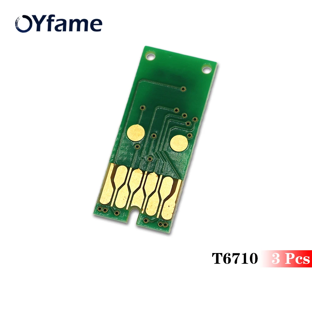OYfame 3 шт. T6710 отработанных чернил техническое обслуживание ёмкости для чипа T6710 резервуар для отработанных чернил чип для Epson Stylus Pro WP4000 4011 4020 5620 4520
