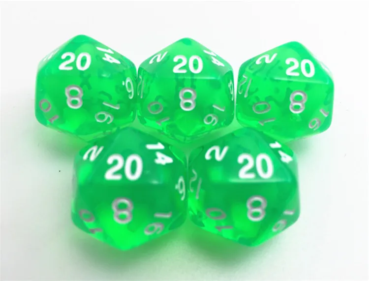 1 шт. T & G Высококачественный прозрачный/прозрачный D20 набор игральных костей