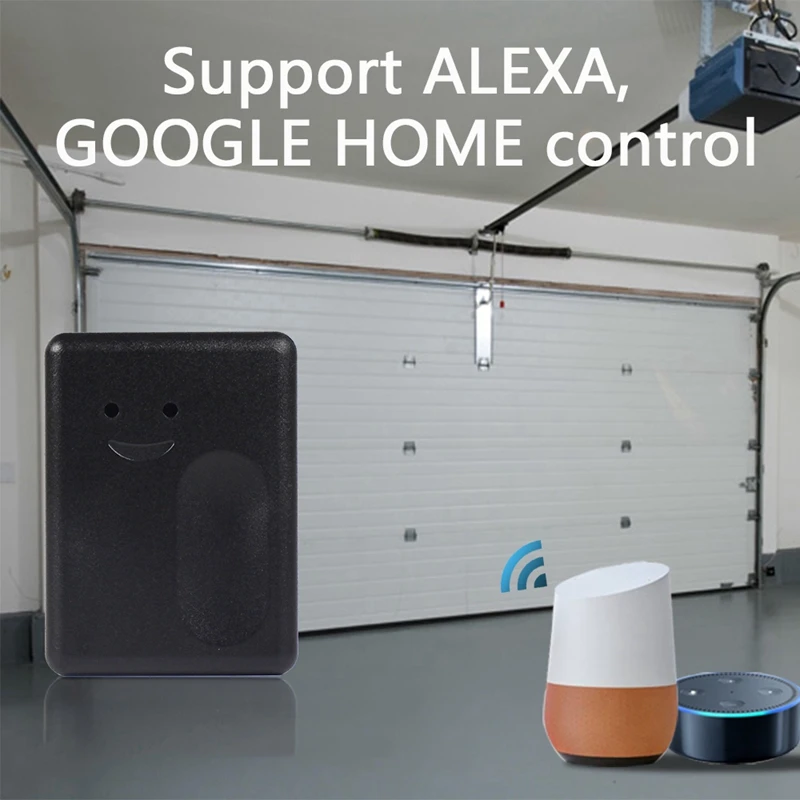 Умный Wi-Fi Открыватель двери гаража, беспроводной пульт дистанционного управления смартфоном, совместим с Alexa, Google Assistant и IFTTT, No Hu
